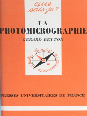 cover image of La photomicrographie